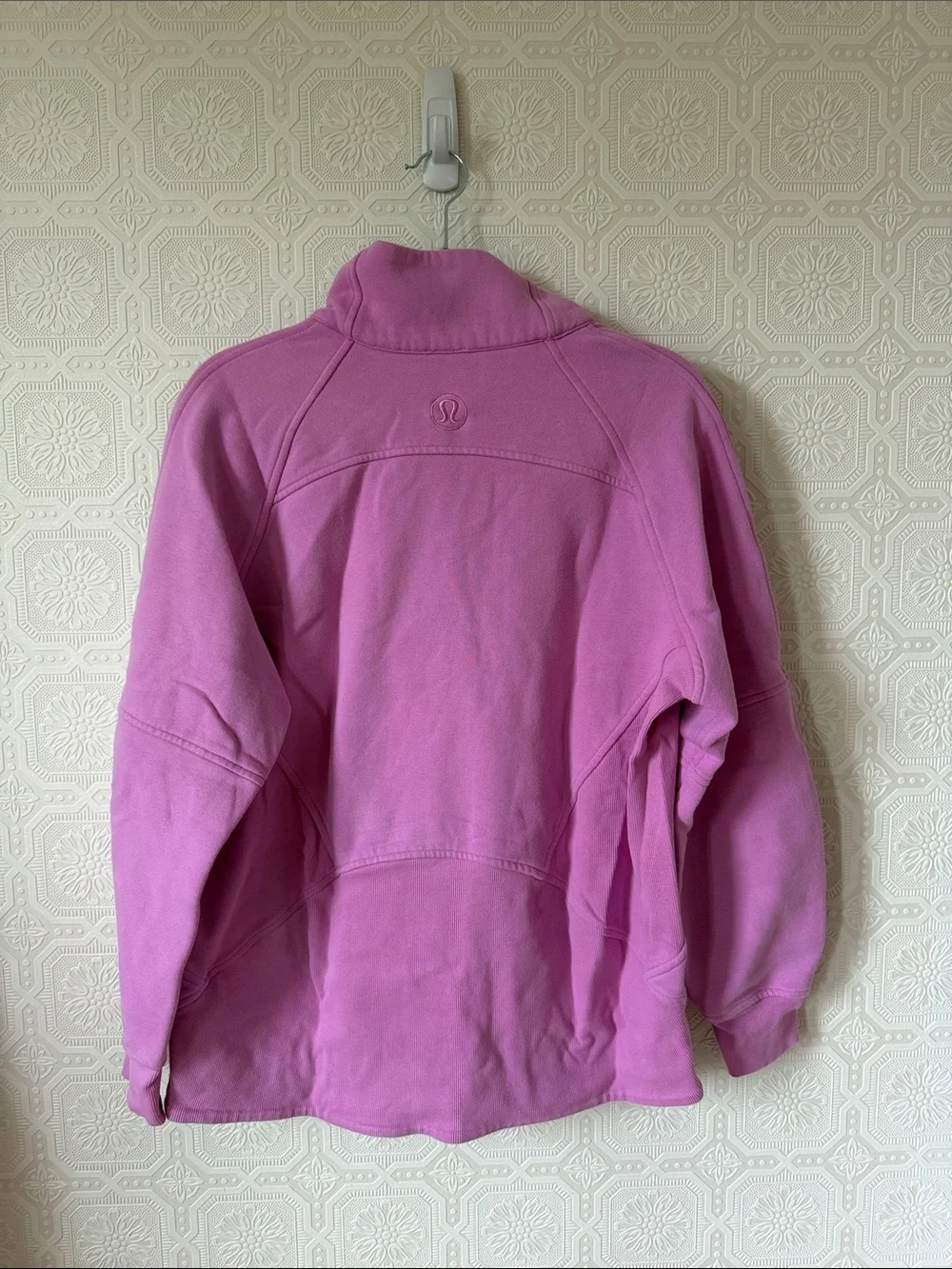 SOLD Lululemon Scuba Oversized Funnel-Neck Half Zip *Long Dahlia Mauve Pink M/L - Picture 6 of 6